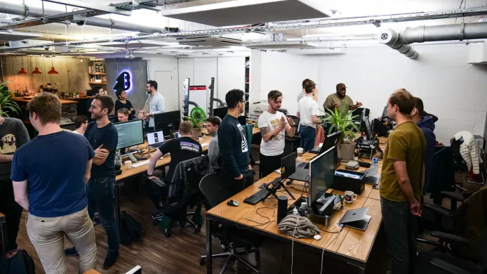Founders working at Ramen Space in Dalston